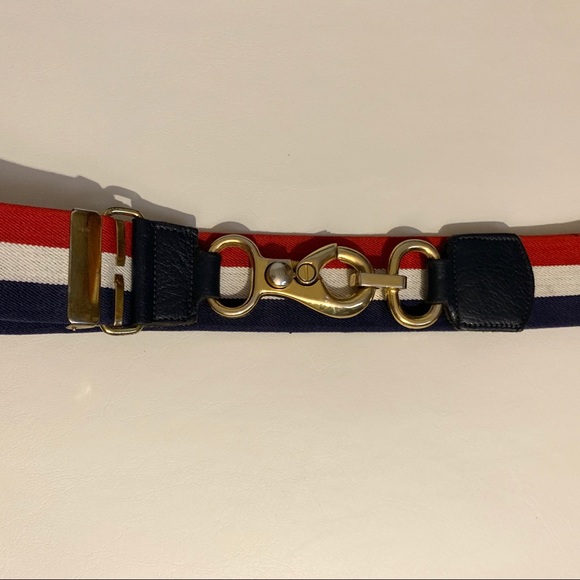RARE Vintage Nautical Stretch Stripe Belt w/ Clasp - Picture 8 of 10